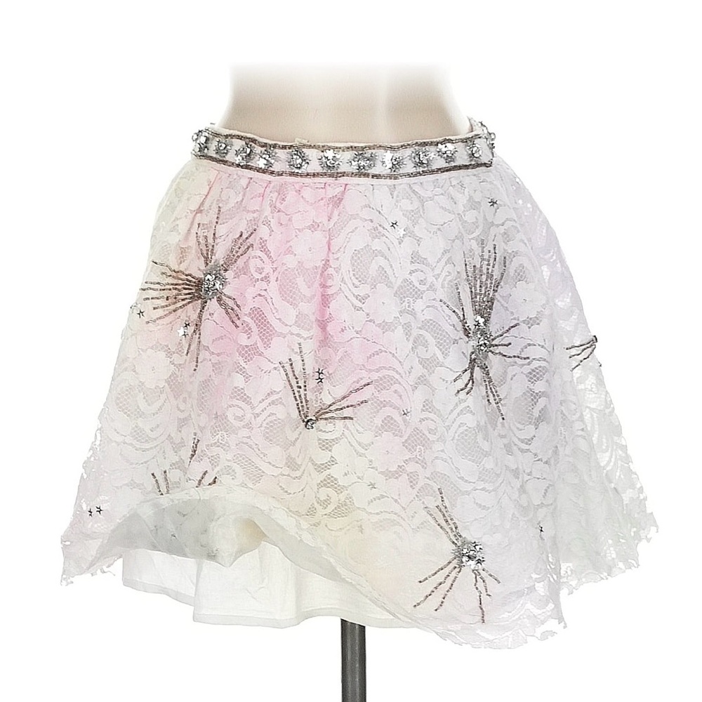 Loveshackfancy Kezia White Silver Beaded Mini Ski… - image 5